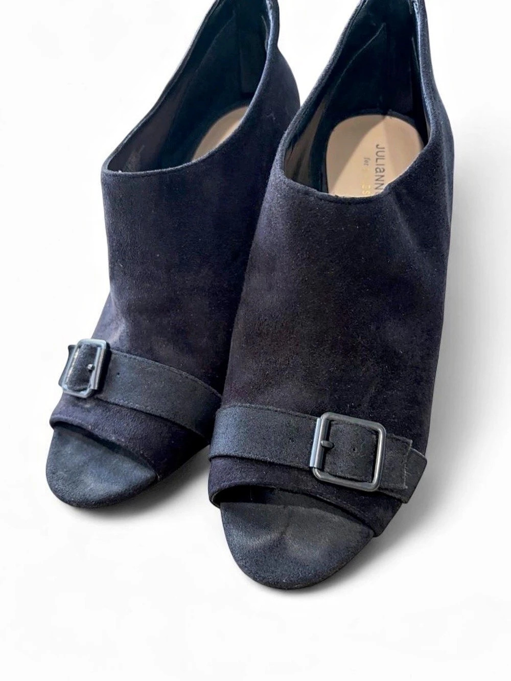 Julianne Hough for Sole Society Buckle Peep Toe Heels ankle booties size 9